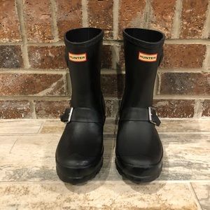 Black hunter boots size 4